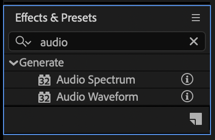 After Effects Audio Spectrum settings
